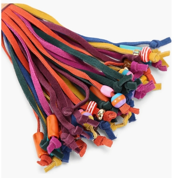Kurt Geiger Multi-color Tassel Beaded Bag Charm/Keychain, NWT In Box - Picture 2 of 7